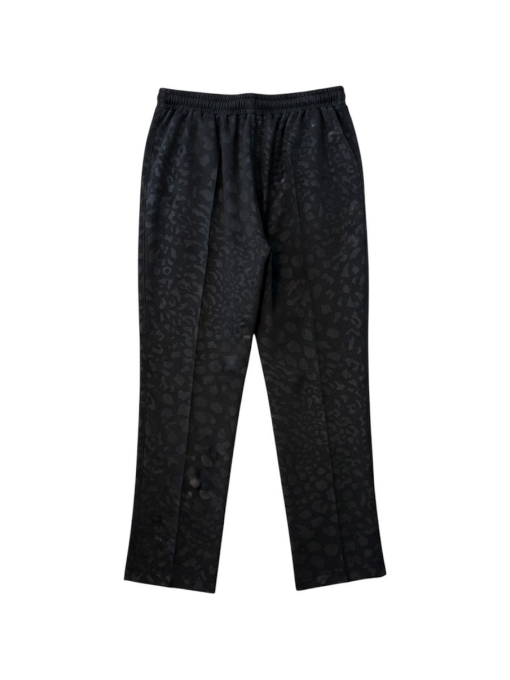 Emily McCarthy Black Leopard-Print Joy joggers